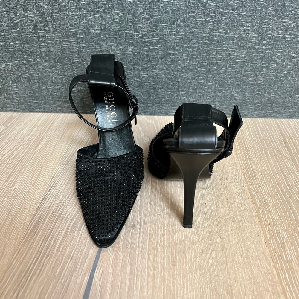 Vintage Gucci Leather Ankle Cuff and Beaded Toe Size 35 1/2 - Picture 7 of 10